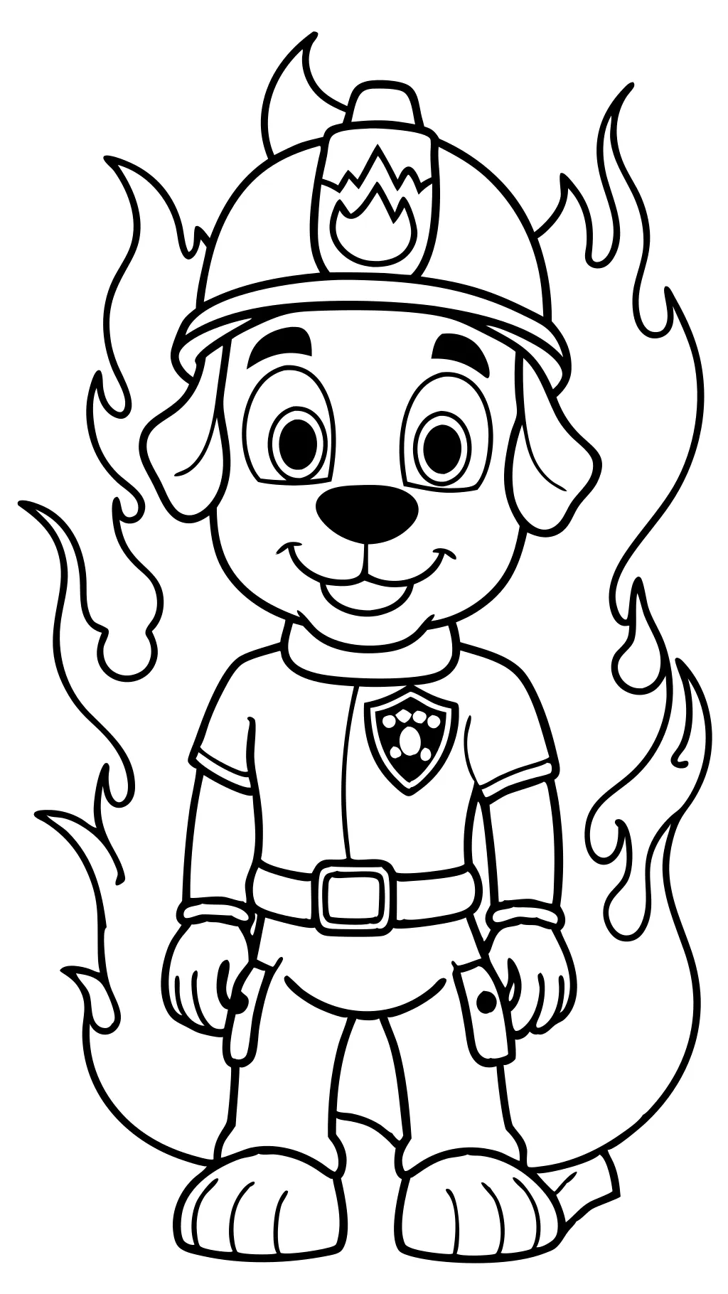 marshall paw patrol coloring page